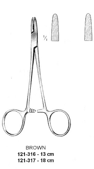 Needle Holder, Brown
